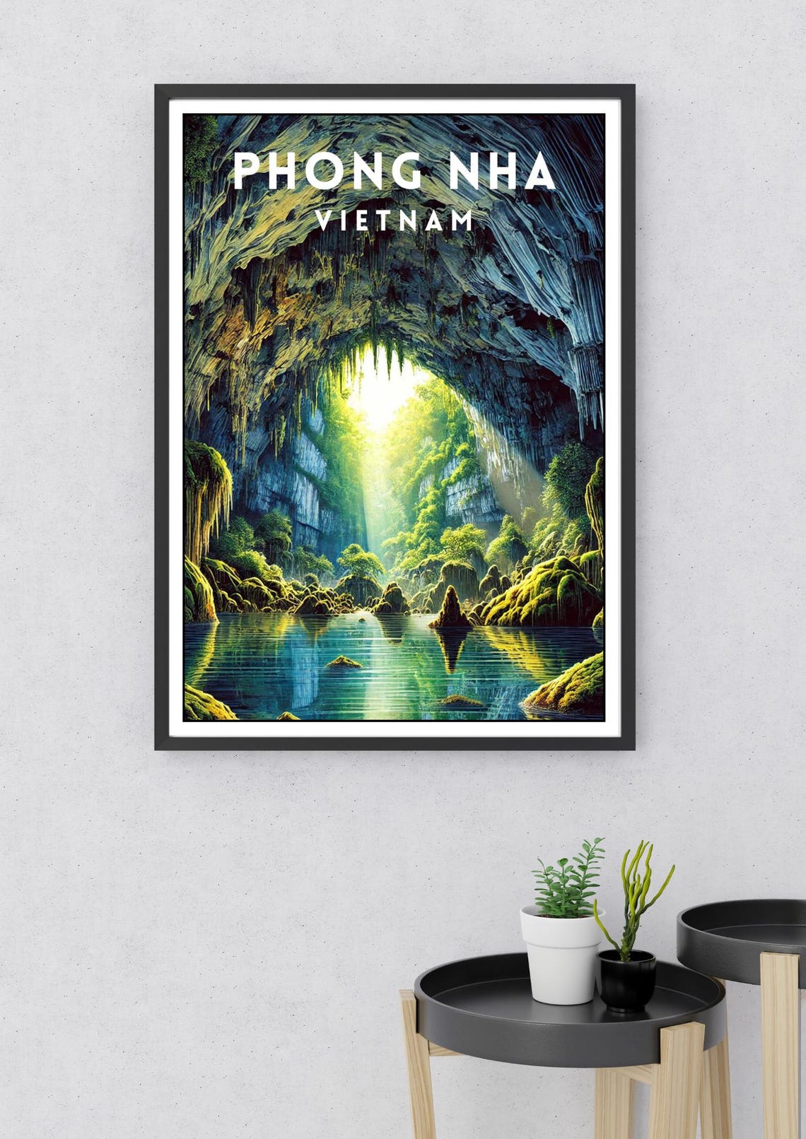 Phong Nha Vietnam Limestone Cave Stalactite Vintage Travel Poster - Image 2