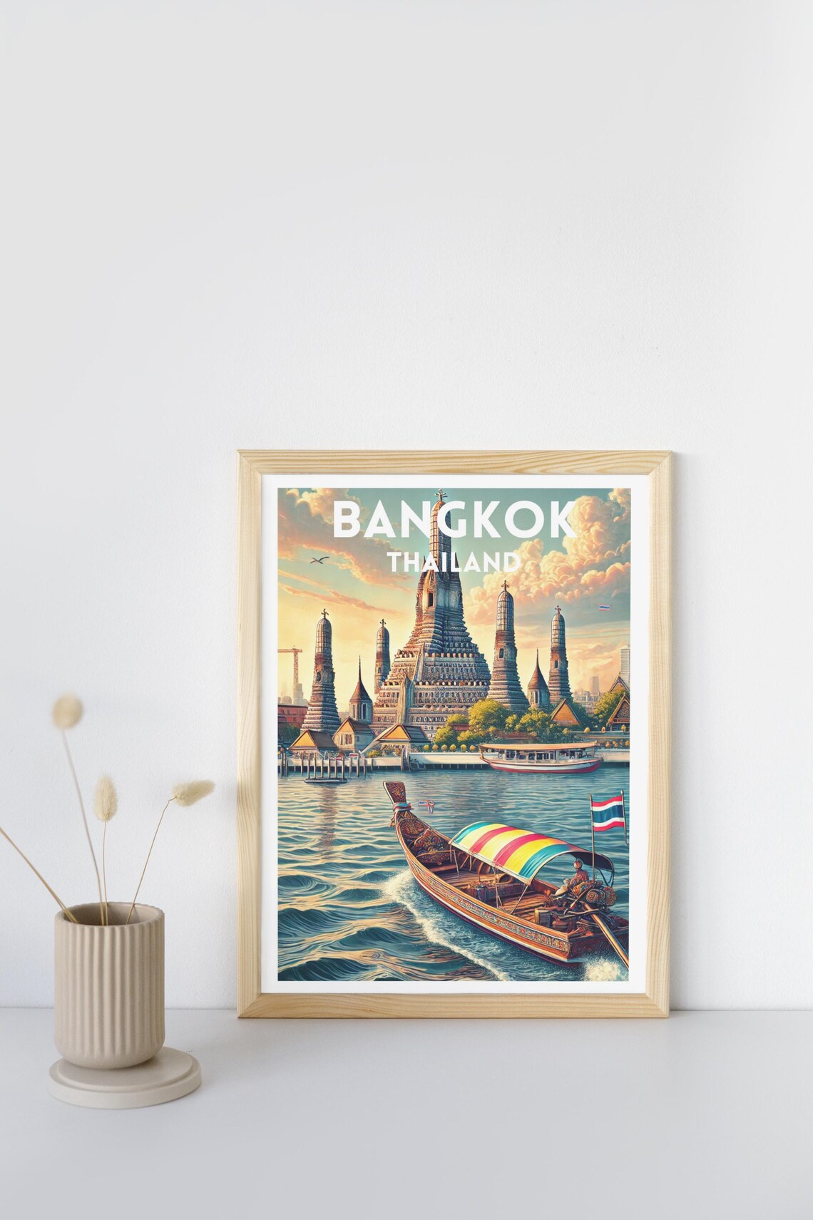 Bangkok Travel Print Thailand Travel Poster Travel Decor Wall Art Thailand Temple Poster Bangkok Lovers Wall Art Modern Home Decor Gift - Image 4