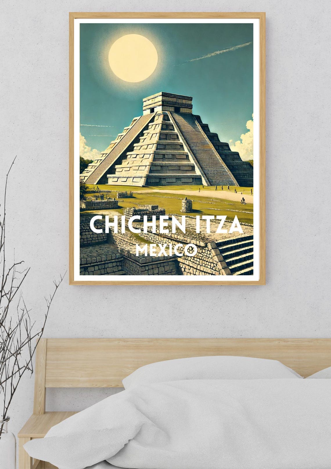 Chichen Itza Mexico El Castillo Mayan Pyramid Vintage Travel Poster - Image 5
