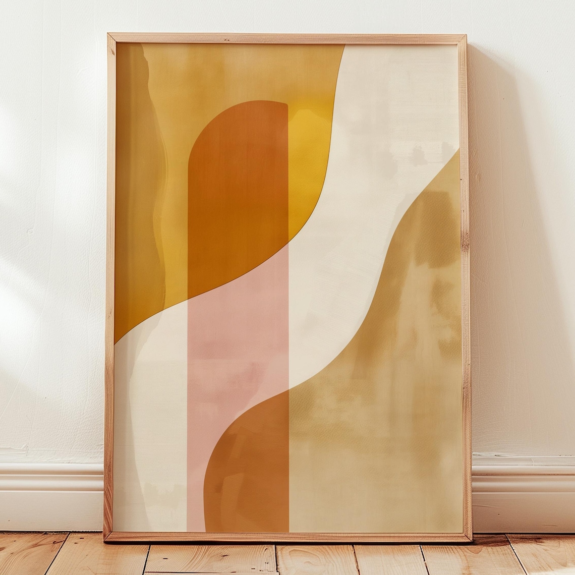 Yellow Geometric Abstract With Modern Minimalist Art Style Poster