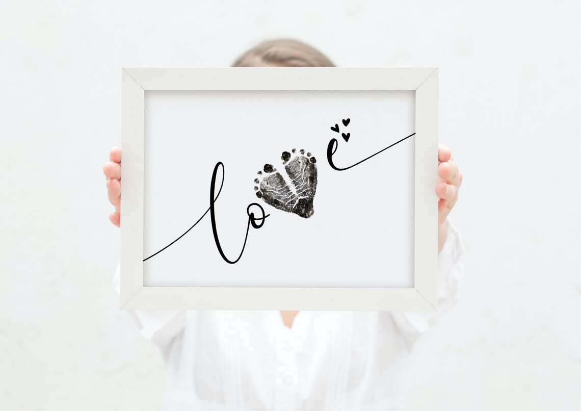 Baby Footprint Love Footprints Art Print - Image 2