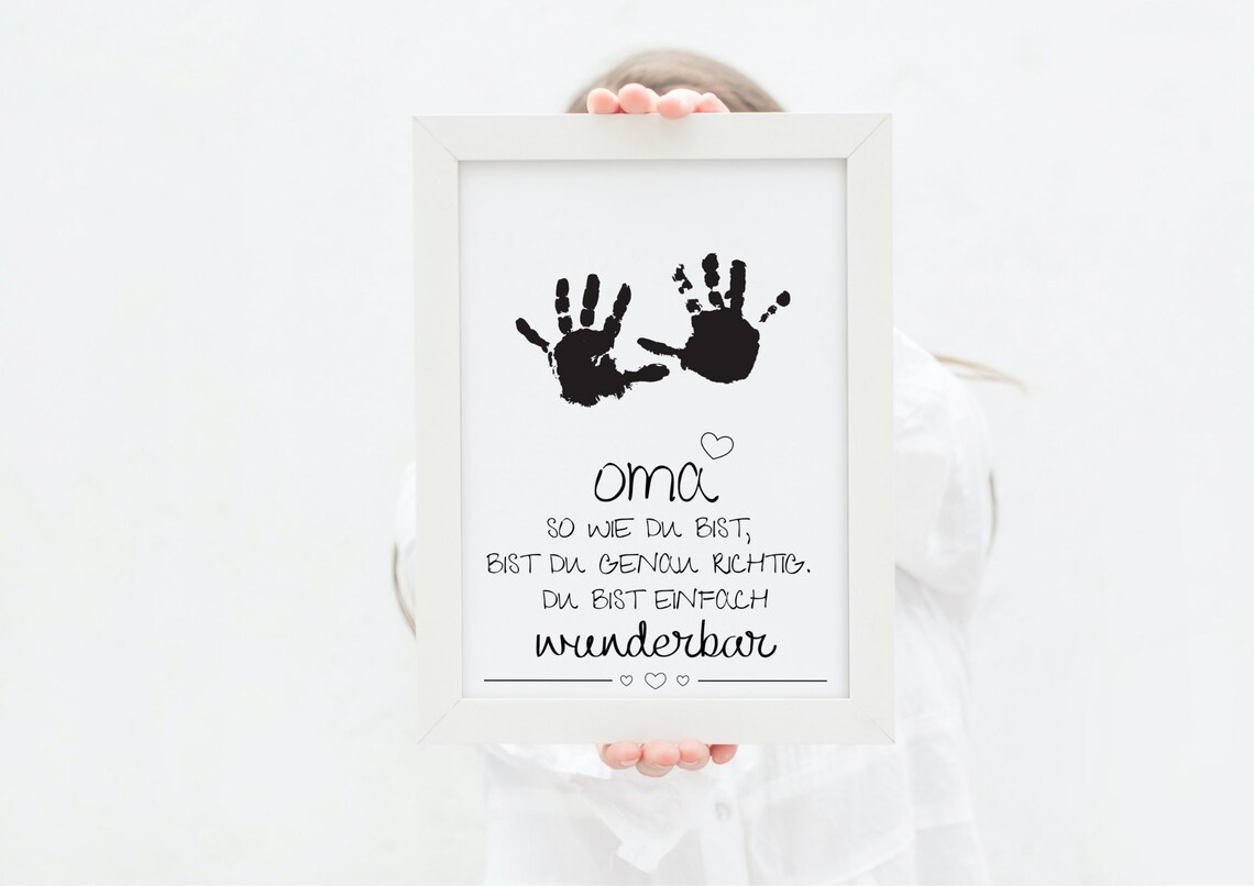 Handprint Poster for Grandma Gift From Children - Image 2