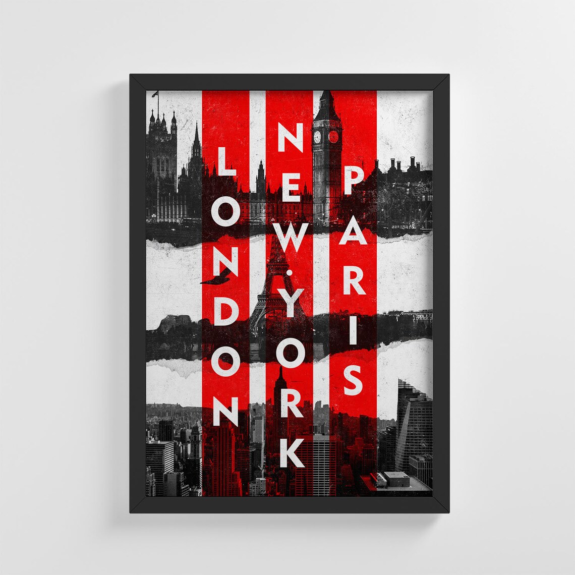 London New York Paris Illustration, Stylish Decor
