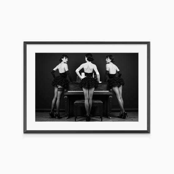 Ballerina Poster Photography Prints Piano Wall Art Music Room Decor Black And White Museum Quality Print