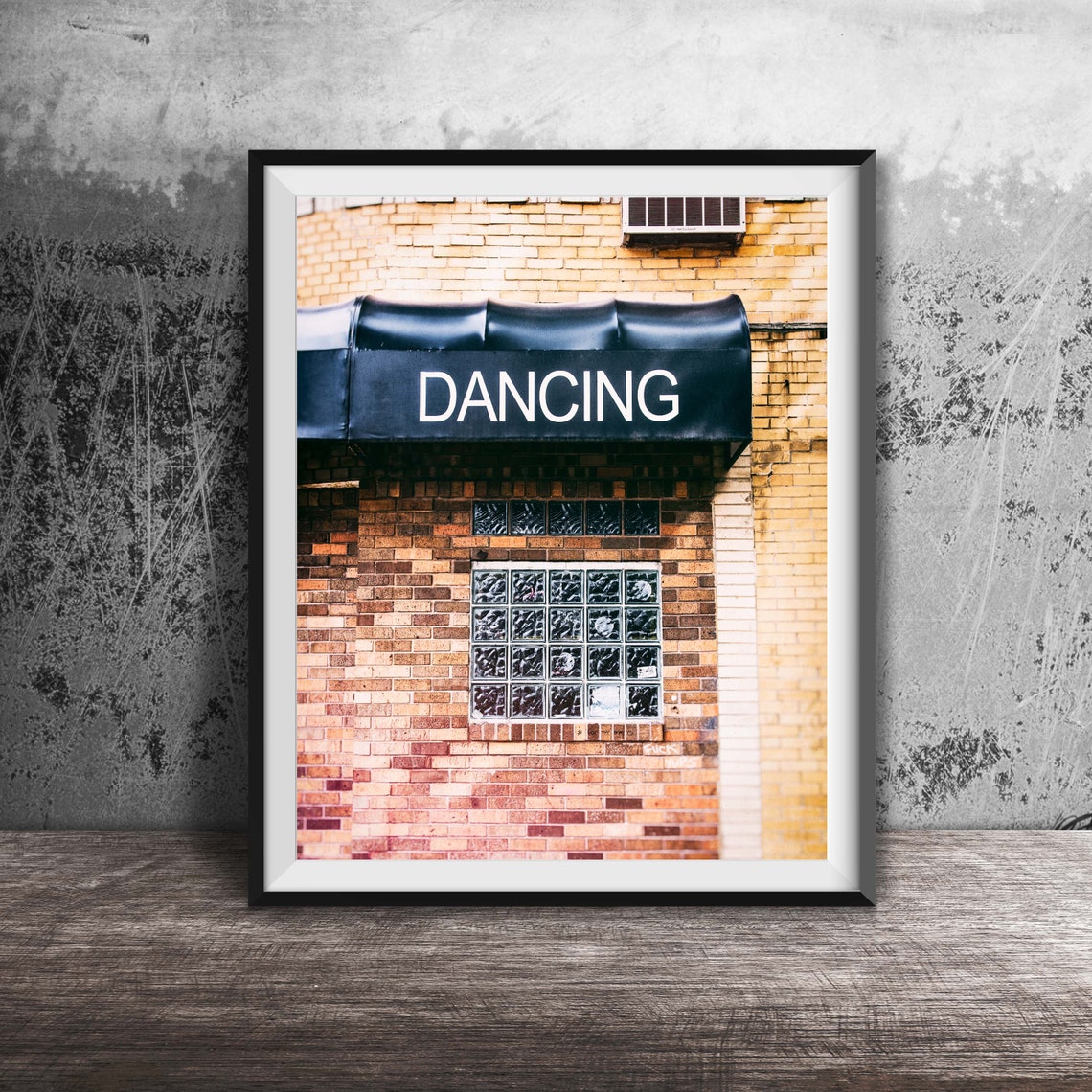 Dancing Dive Bar Window Photography Cool Wall Art Bar Sign Photography Dancer Dance Dancing Print