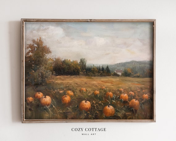 Pumpkin Field - Vintage Style