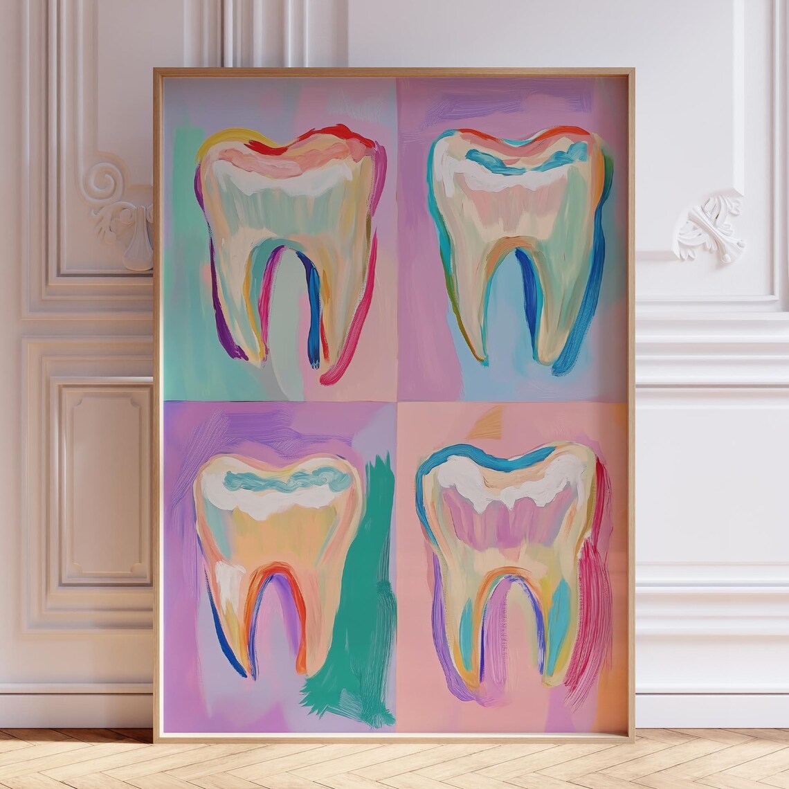 Dental Office Teeth Art Print, Pediatric Decor