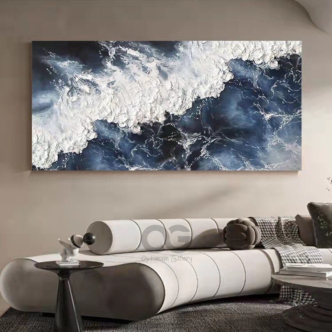 Abstract White Wave Ocean Landscape Art Print - Image 5