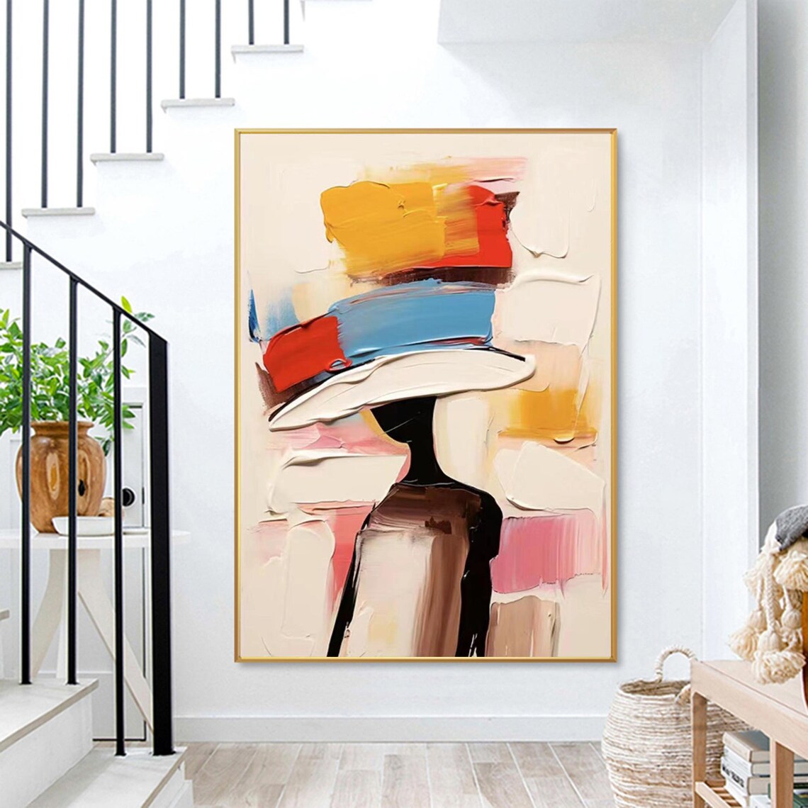 Abstract Colorful Faceless Lady Portrait Art Print - Image 3