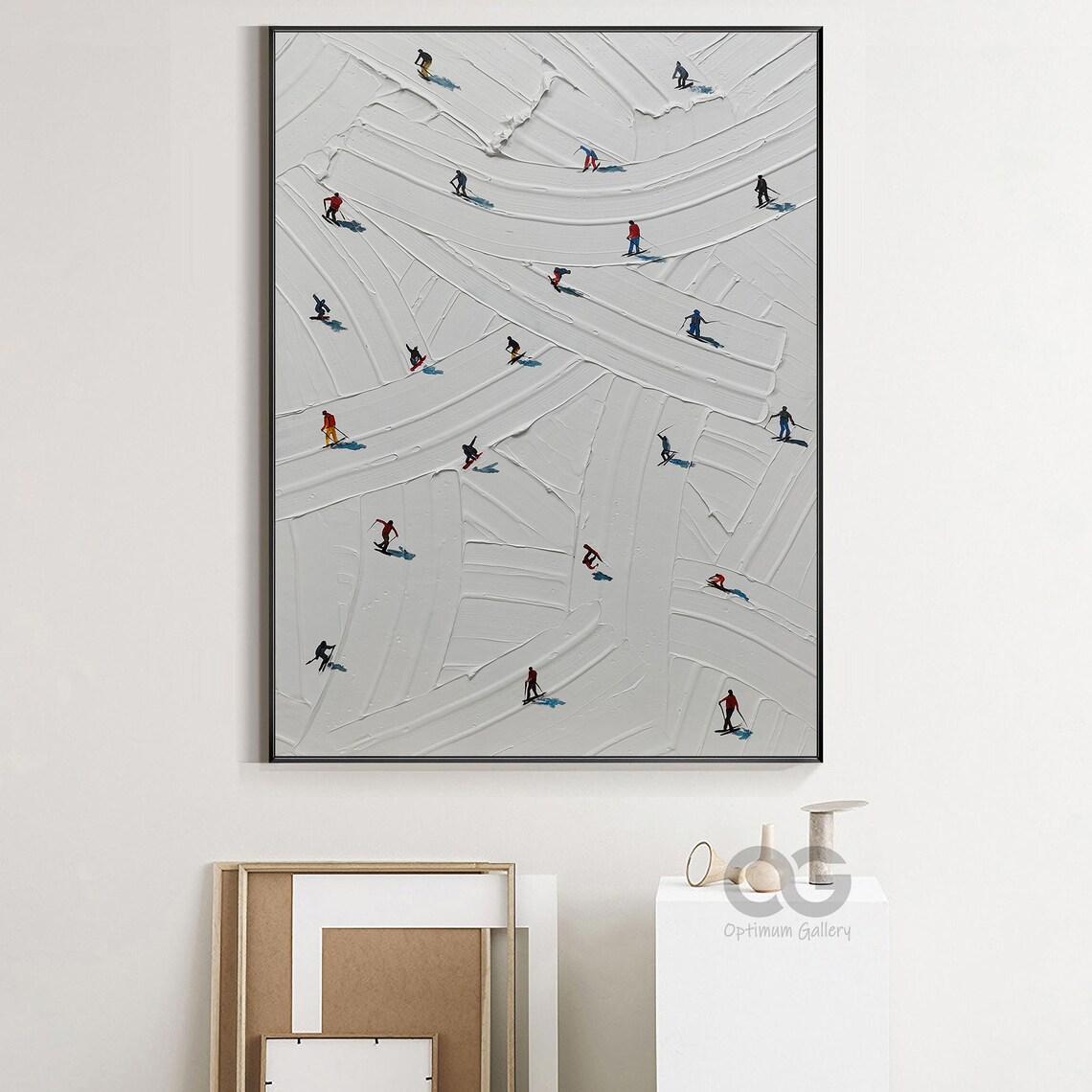 Skiing On Snow Art Print, Personalized Mountain Gift - Image 4