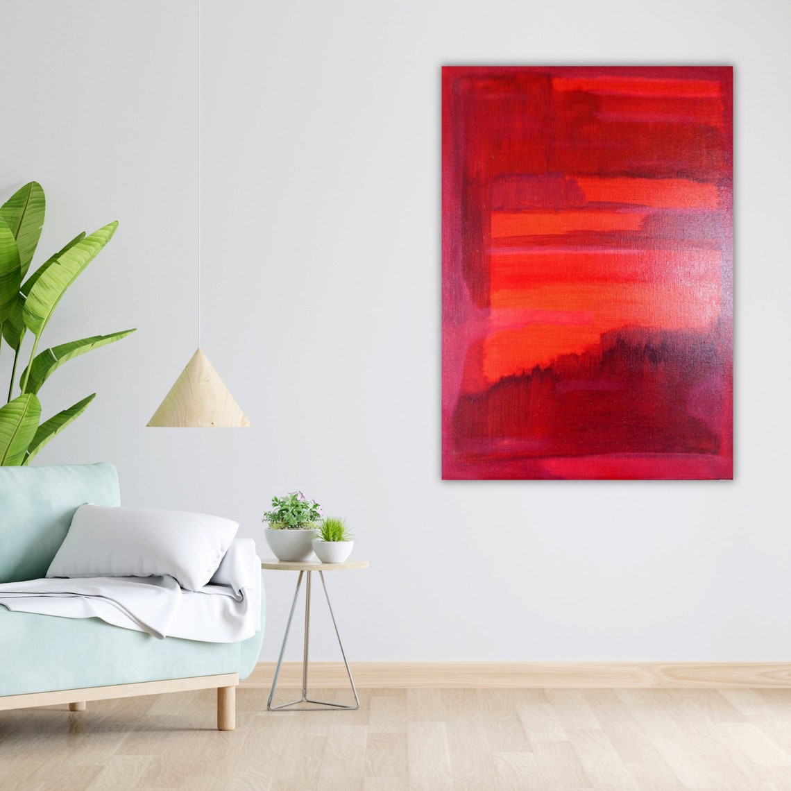 Rothko Style Red Abstract Color Field Intense Modern Art Wall Poster - Image 4
