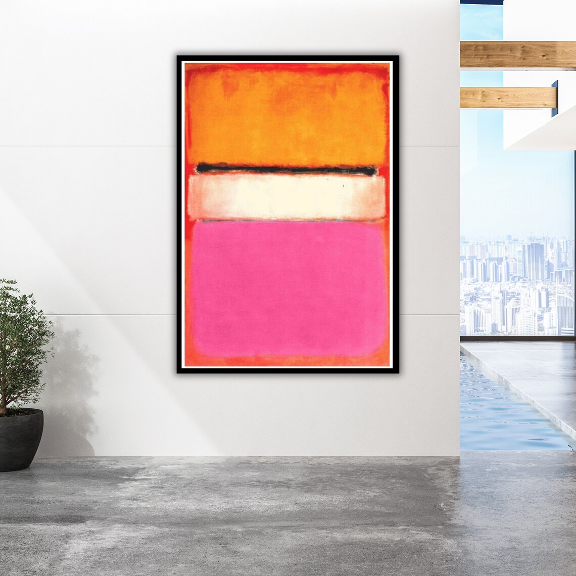 Mark Rothko Pink Orange Art Abstract Wall Decor Modern Art Contemporary Painting - Image 3