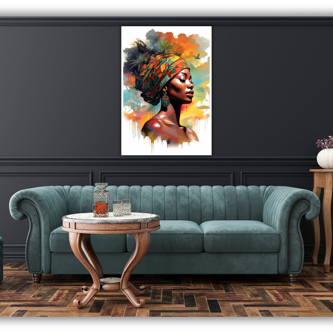 Abstract Tribal Woman Art Modern Wall Decor Contemporary Artwork Ethnic Portrait Print Unique Home Decoration - Image 5