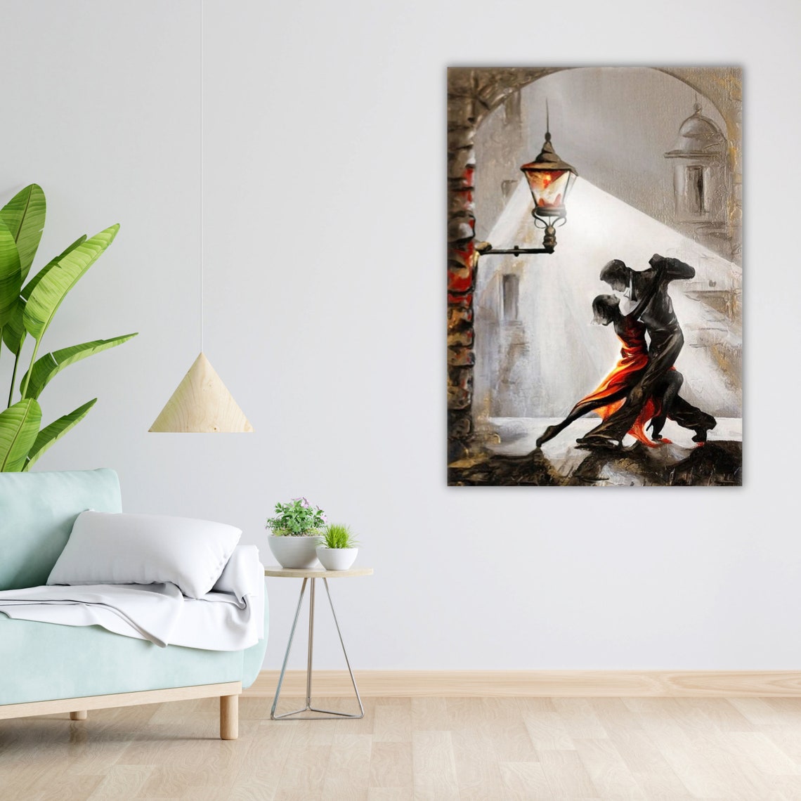 Street Art Couple Dancing Abstract Wall Art Urban Home Decor Contemporary Painting Unique Gift Idea - Image 5