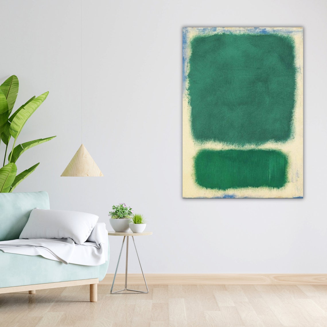 Emerald Green Rothko Inspired Color Field Abstract Art Poster - Image 5