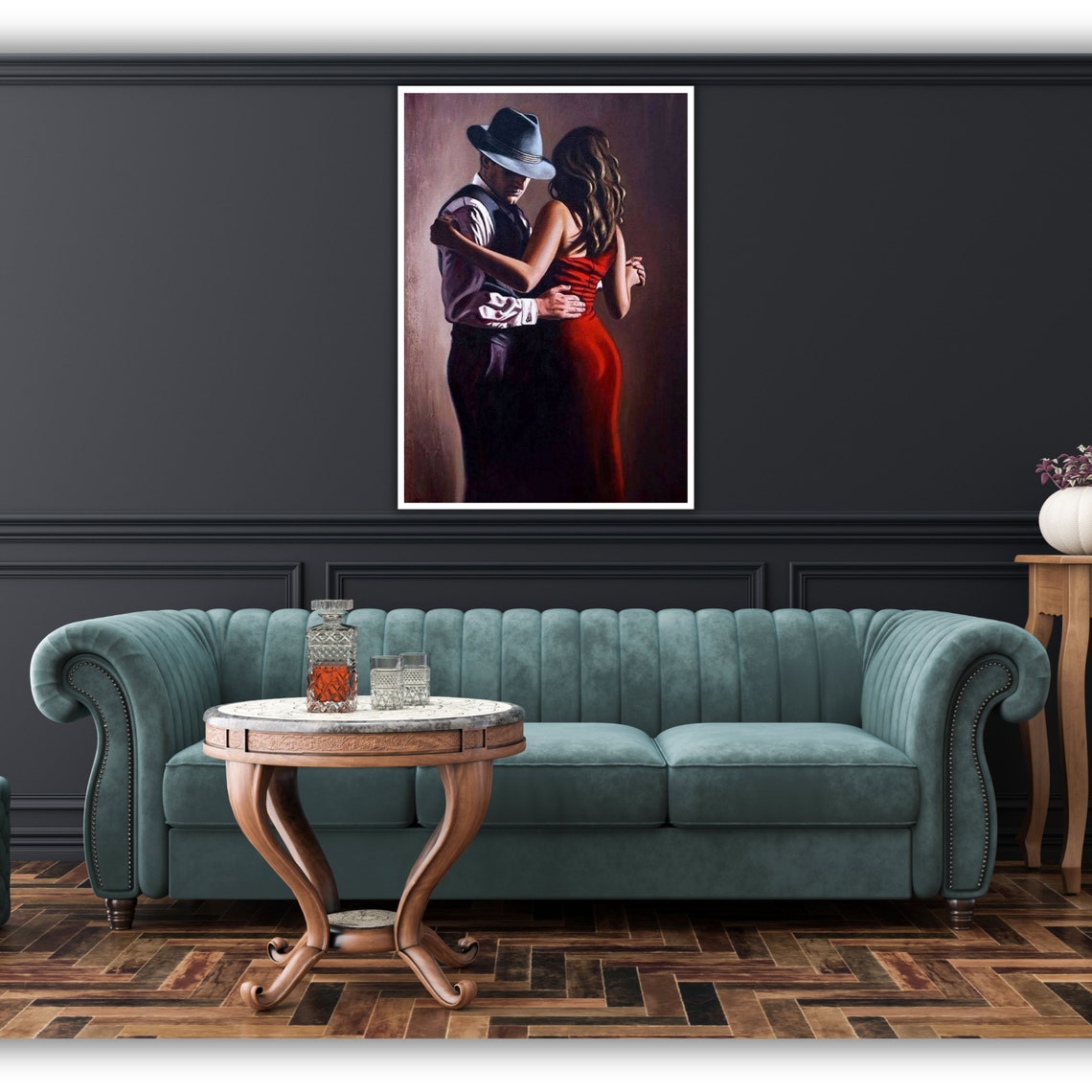 Flamenco Embrace Print Ready To Hang Framed Wall Art Dance Art Decor - Image 5
