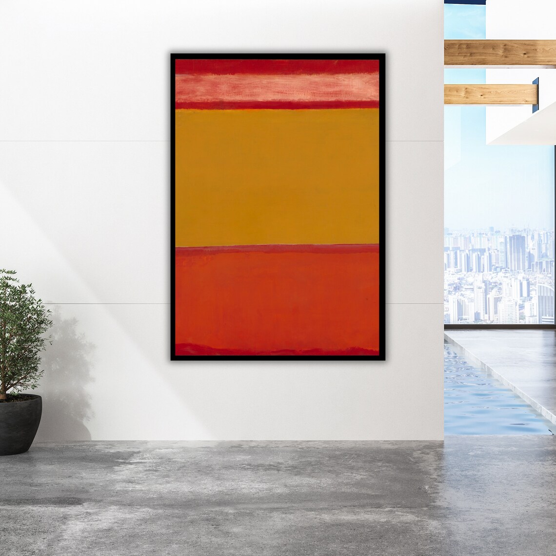 Mark Rothko Abstract Red Orange Art Home Decor Modern Wall Art Contemporary Painting - Image 2