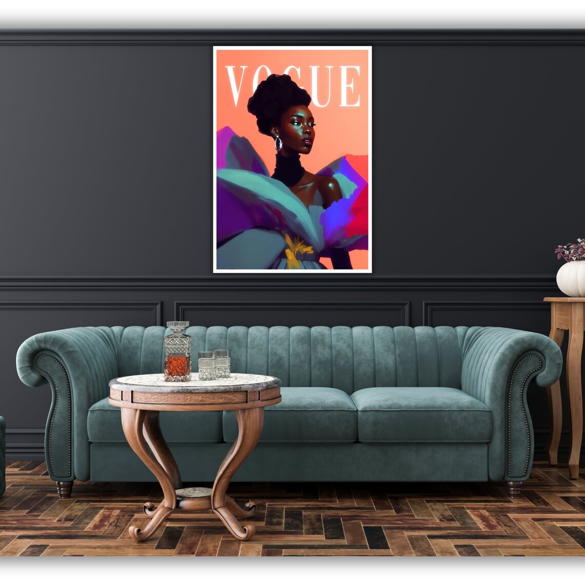 Vogue Style Fashion Woman Bold Colorful Portrait Glamour Poster - Image 2