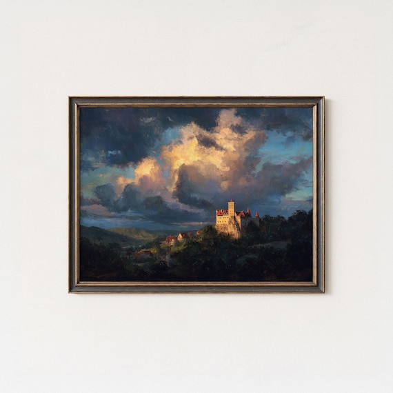 Bran Castle Dracula Print Gothic Transylvania Wall Art
