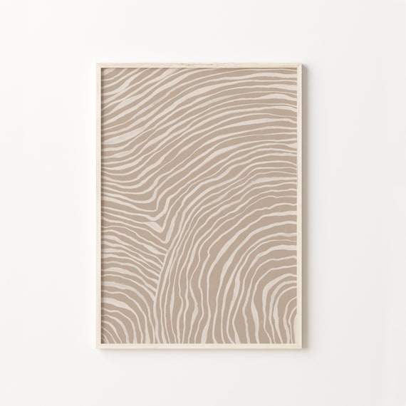 Neutral Beige Print Minimalist Lines Art Instant Line Drawing Print Earth Tones Wall Art Beige Art Beige Abstract