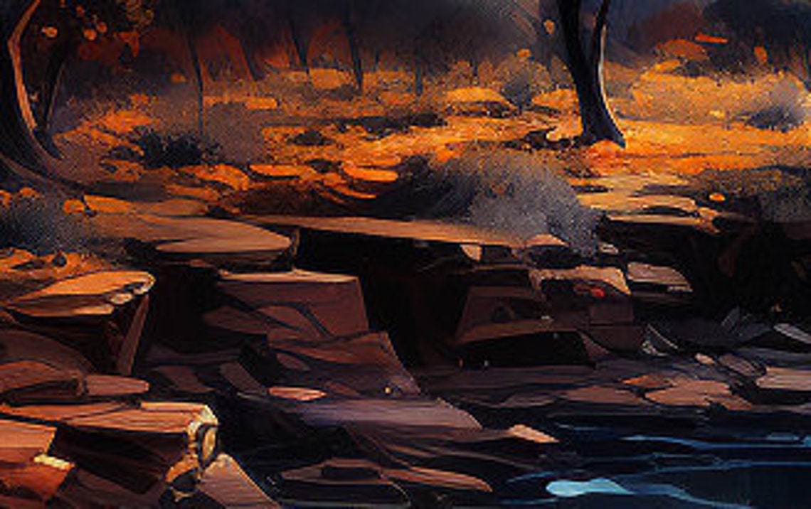 Red Rock Canyon Sunset River Golden Sun Desert Valley Poster - Image 6