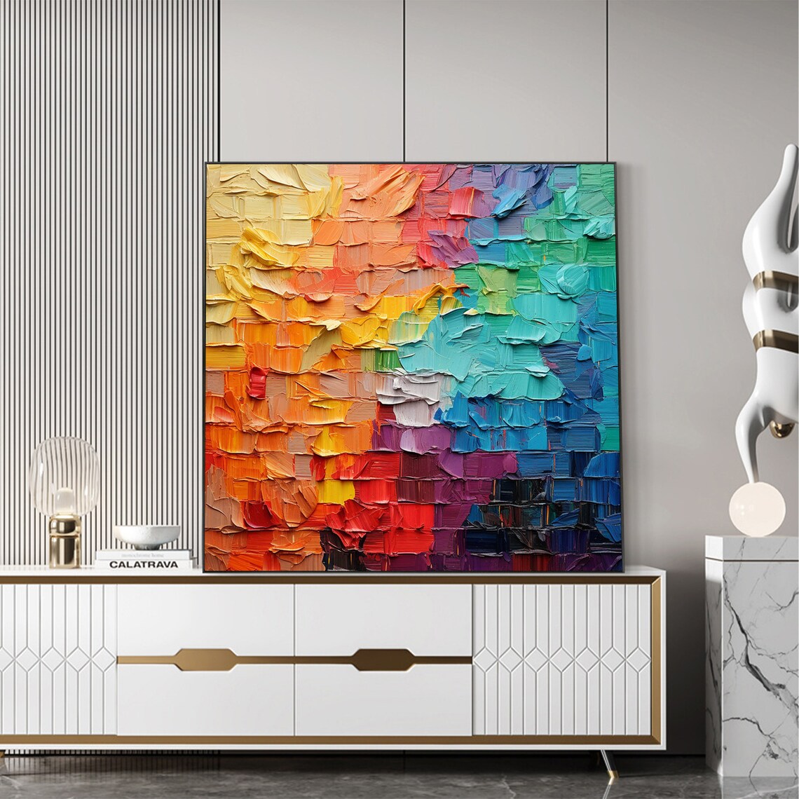 Custom Abstract Oil Painting, Minimalist Wall Art - Image 3