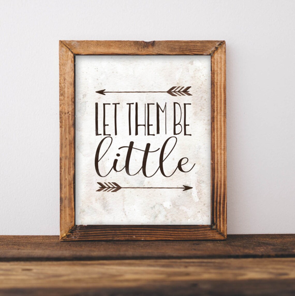 Let Them Be Little Tribal Nursery Quote Art Print