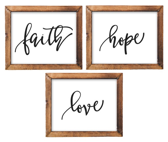 Faith Hope Love Bible Scripture Nursery Art Print