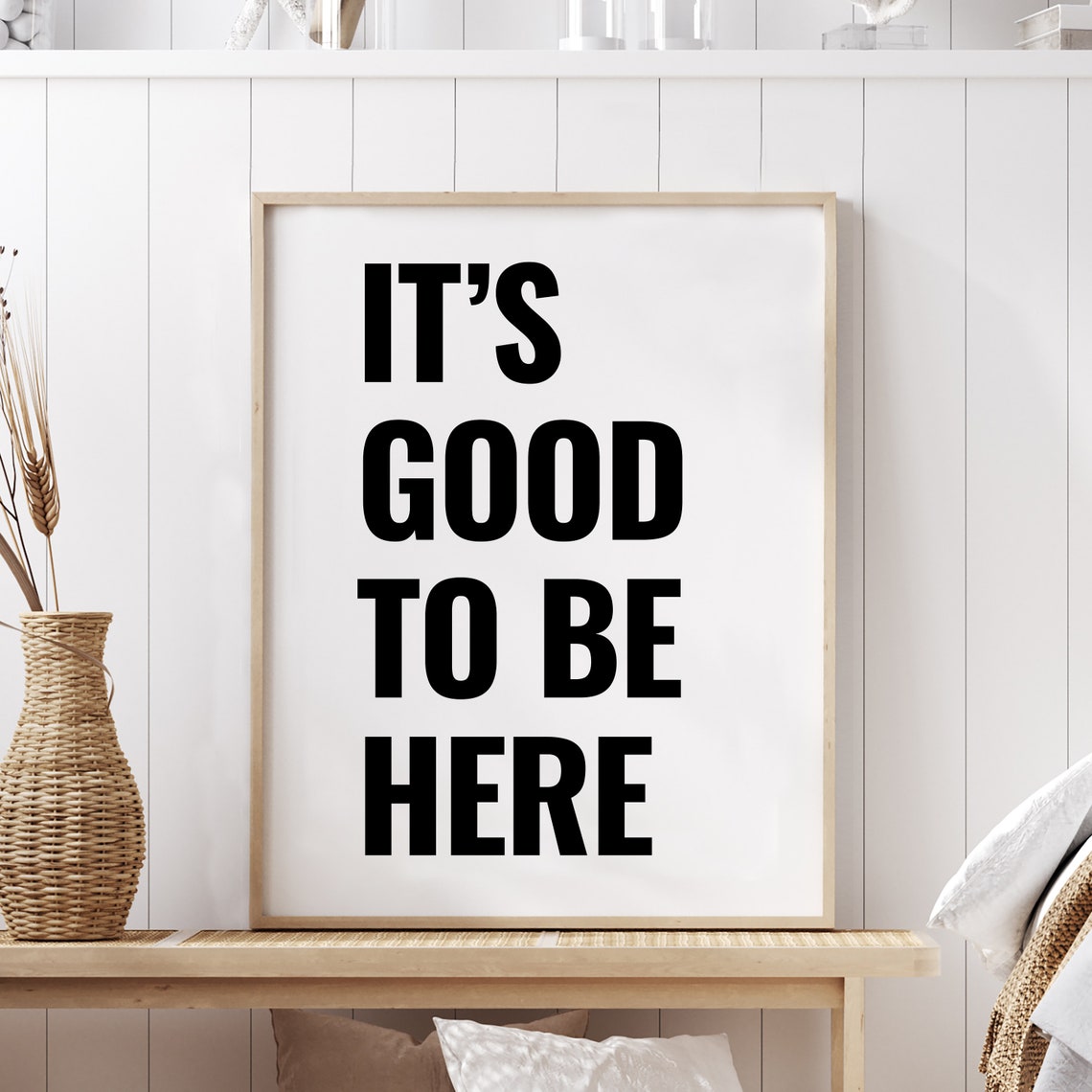 Its Good to Be Here Bold Typography Welcome Sign Home Poster