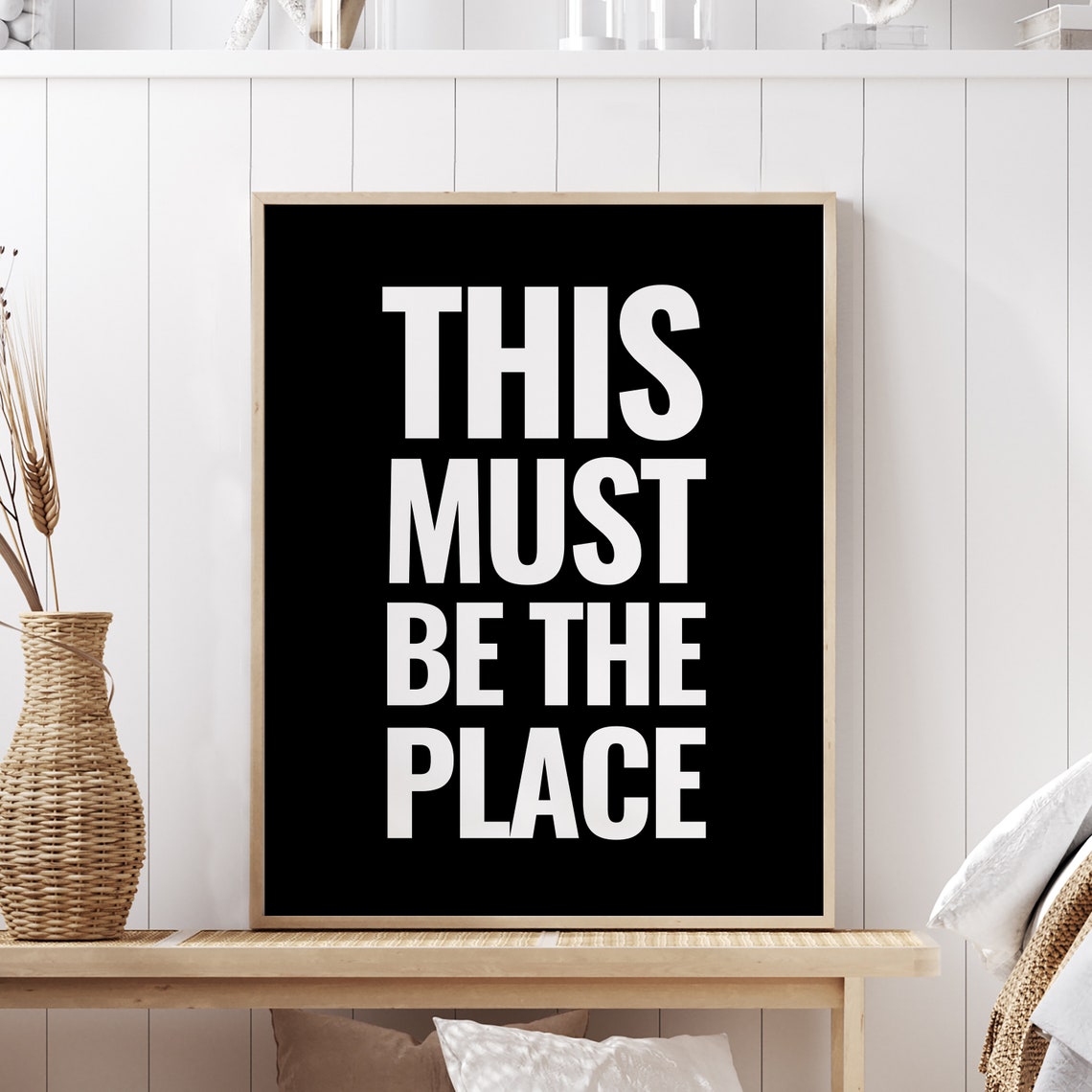 This Must Be The Place Talking Heads Lyric Typography Poster