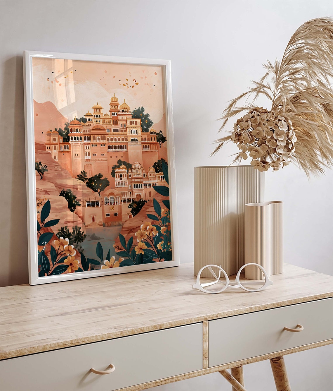 Jaipur Pink City Palace Rajasthan India Architecture Travel Poster - Image 3
