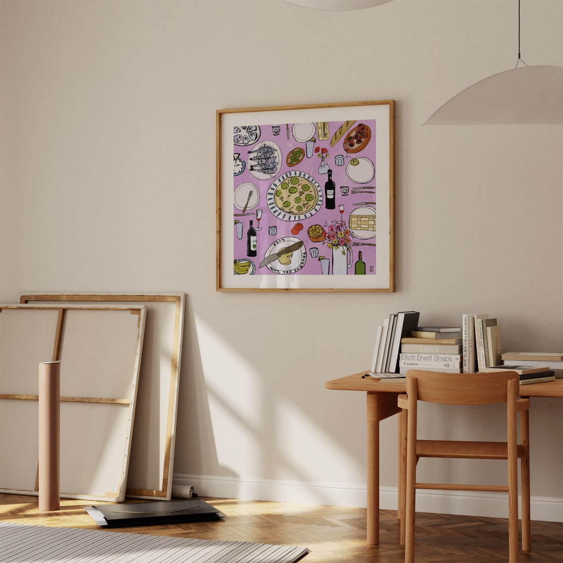 Taverna Del Lupo Gicle Fine Art Print Food And Dining Art Print Wall Art Decor Line Art Food Art Illustration Art Pascale Berkowitz - Image 2