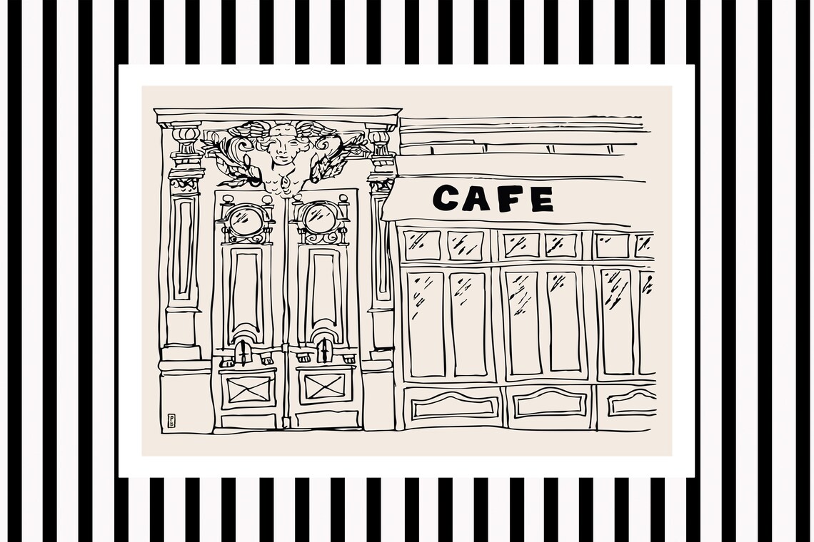 Paris Door Minimalist Art Print, French Wall Art - Image 2