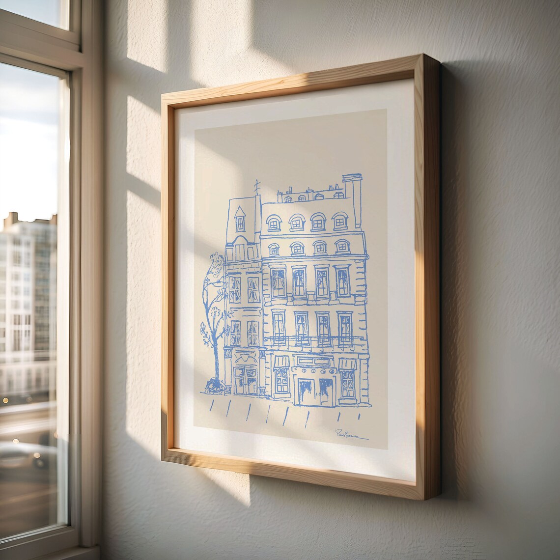 Parisienne Building, Minimalist Paris Travel Art Print - Image 2