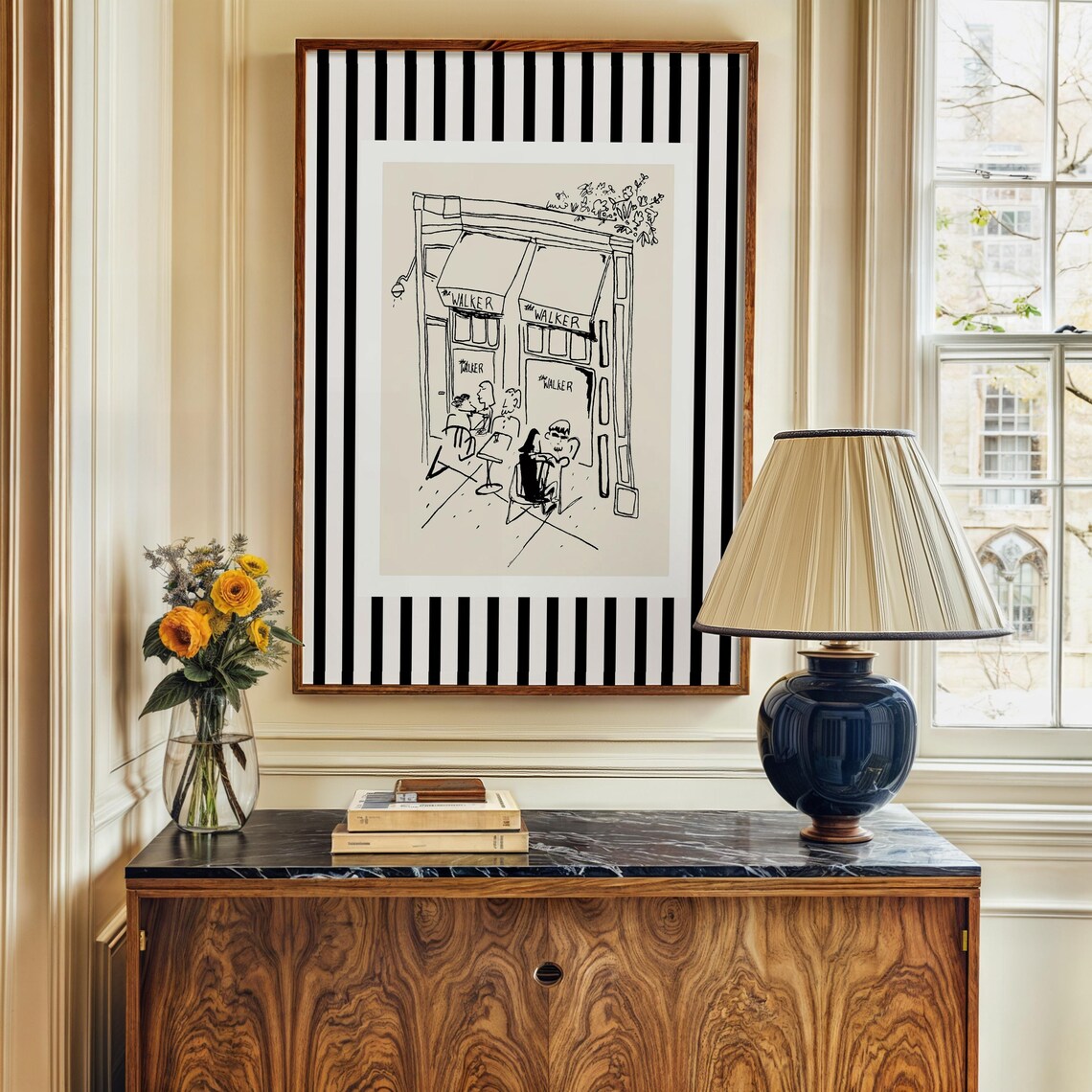 The Walker Cafe New York Minimalist Wall Art Print