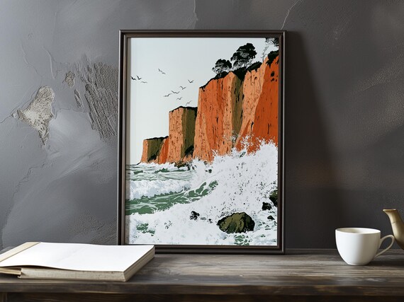 A Bold Coastal Landscape Flix Vallotton Inspired Impressionist Art Poster Nabi Movement Print Vallottonstyle French Decor