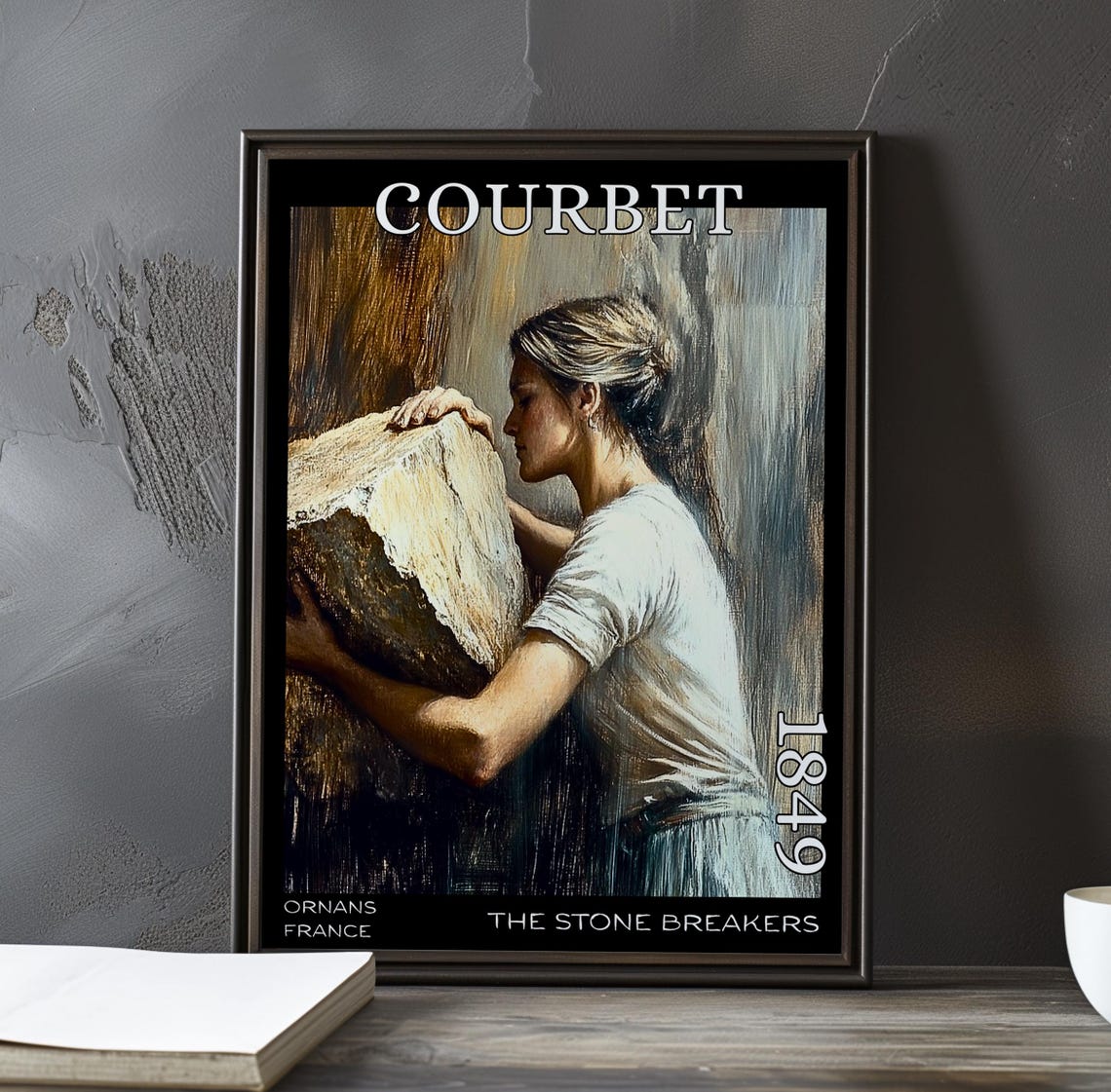 The Stone Breakers Woman Carrying a Stone 1849 Courbet Poster