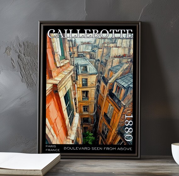 Caillebotte Boulevard Warm Courtyard Parisian Facades Art Poster