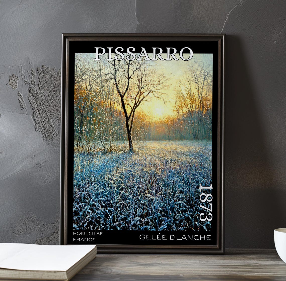 Pissarro Gelee Blanche 1873 Sunlit Frost-Covered Meadow Poster