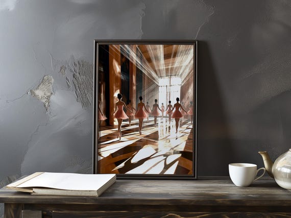 Edgar Degas Inspired Art Poster Ballet Dancer Print Impressionism Artwork Dance Impressionist Painting Movement