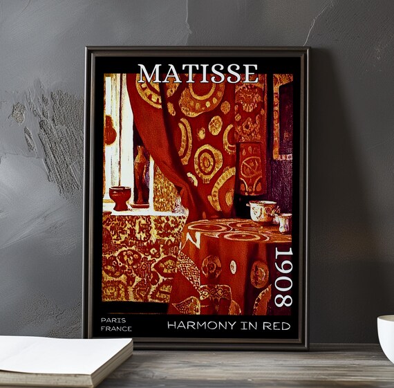 Henri Matisse Harmony in Red 1908 Patterned Dining Room Window Poster