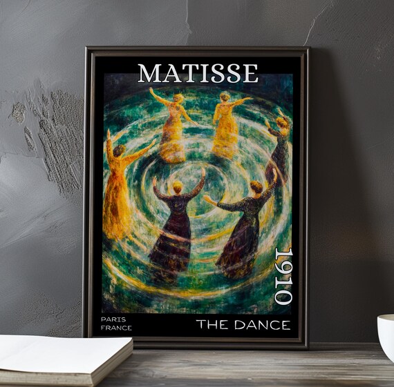 The Dance 1910 Henri Matisse Print Poster Fauvism Post Impressionism French Art Bold Modernist Figures Iconic 20th Century Decor