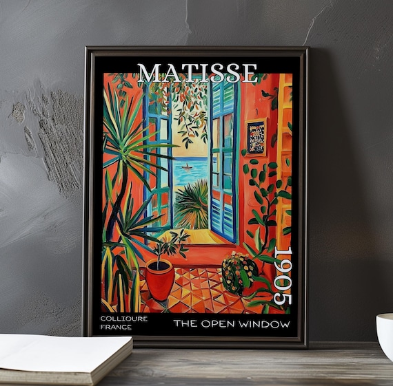 Henri Matisse The Open Window Terracotta Room Ocean View Poster