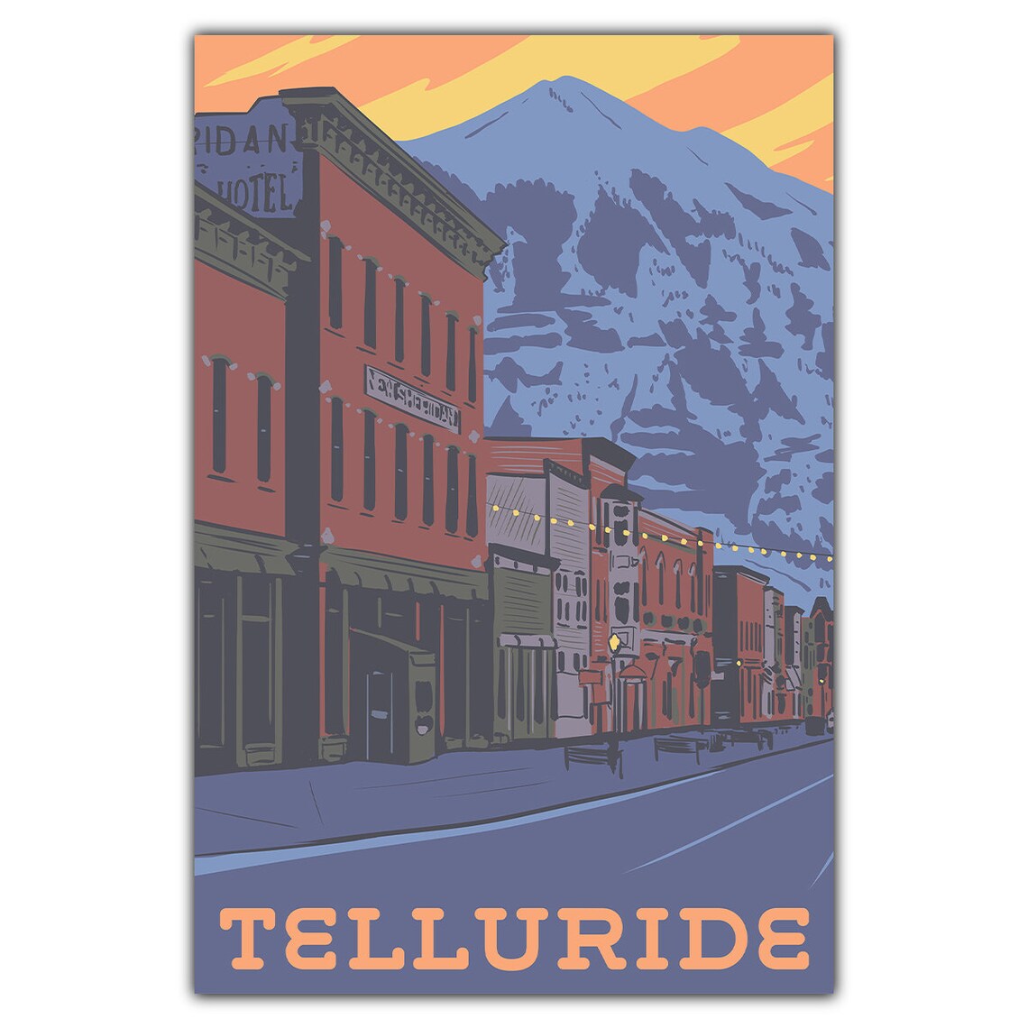 Telluride Main Street Travel Poster