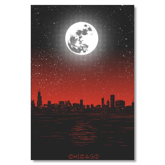 Chicago Moon Postcard