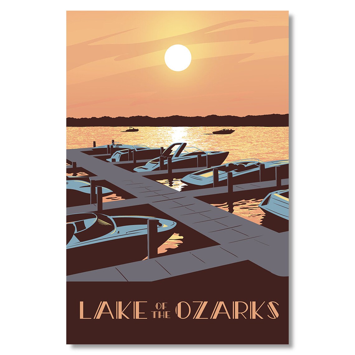 Lake Of The Ozarks Sunset Travel Poster