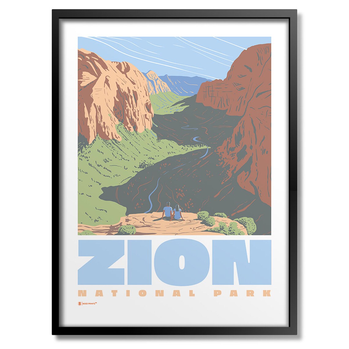 Zion National Park Angels Landing View Art Print