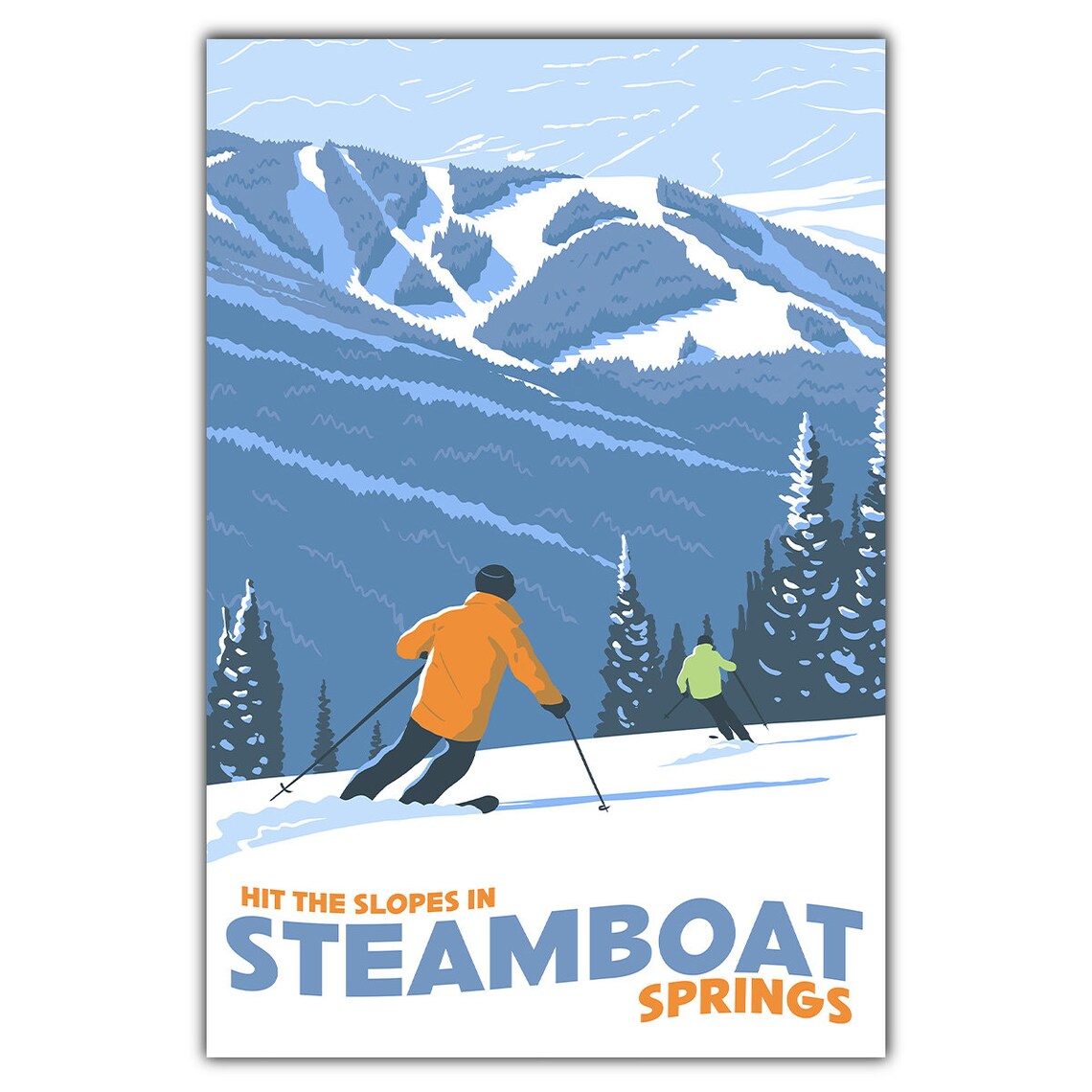 Steamboat Springs Hit the Slopes Travel Poster