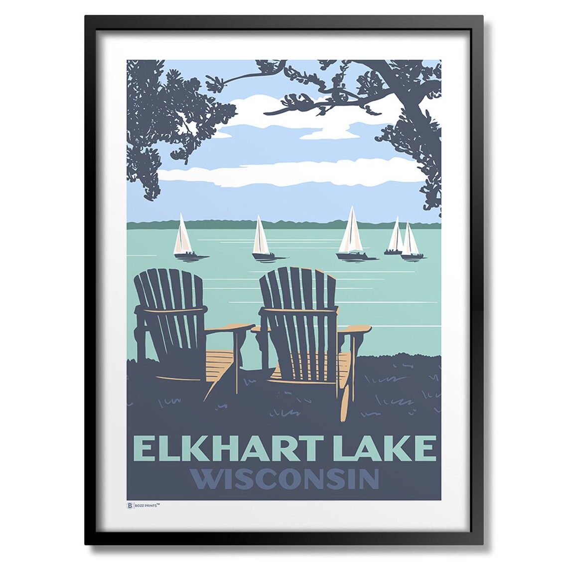 Elkhart Lake Wisconsin Travel Poster