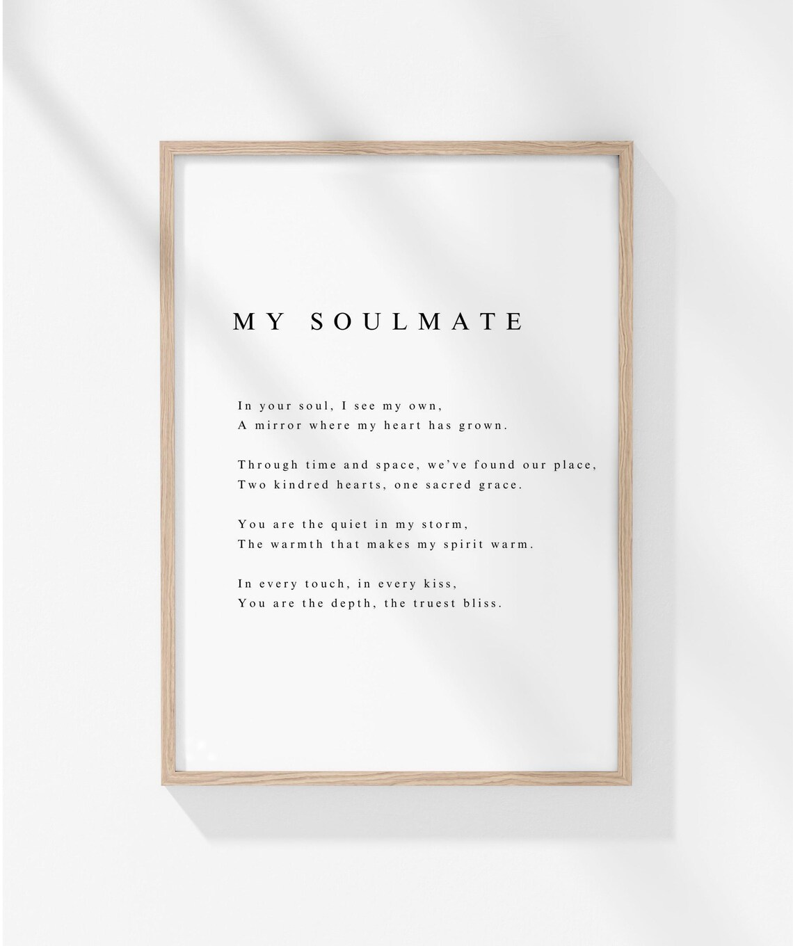 My Soulmate Romantic Devotion True Love Poem Partner Gift Poster - Image 2